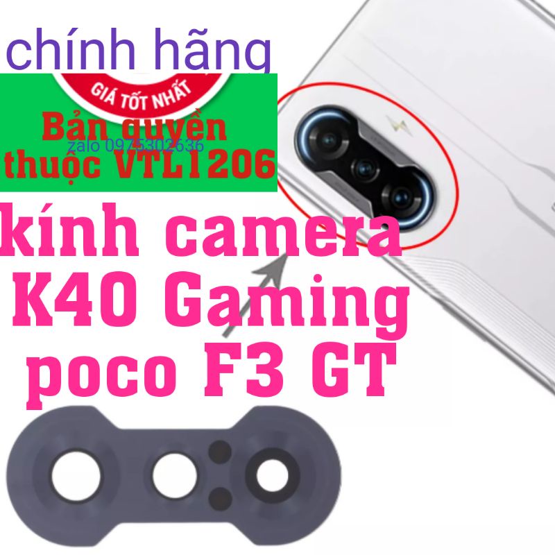 Kính camera Xiaomi K40 gaming poco F3 GT
