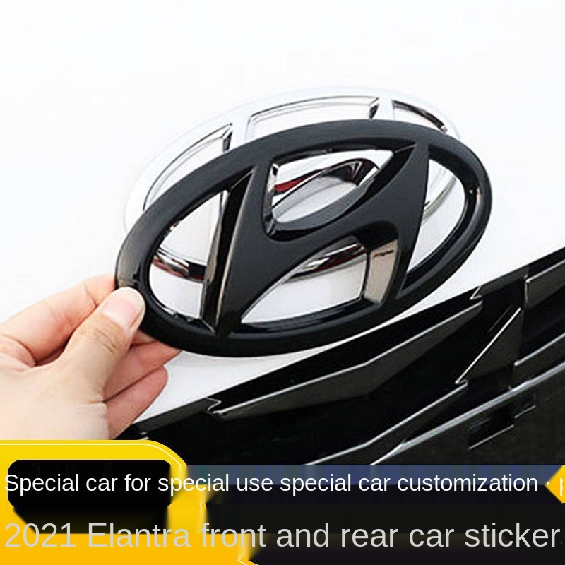 【Ready Stock】 Dedicated To 21 Seventh Generation Hyundai Elantra Car Logo Decorative Sticker Black Warrior Modified Bright Black Exterior Modification Stickers Automobile sticker automobile logo sticker automobile sticker automobile metal sticker P6zC