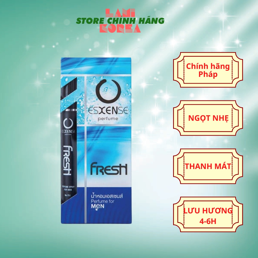 Nước hoa nam Esxense Perfume Fresh Blue hương tươi xanh, lịch lãm 9ml