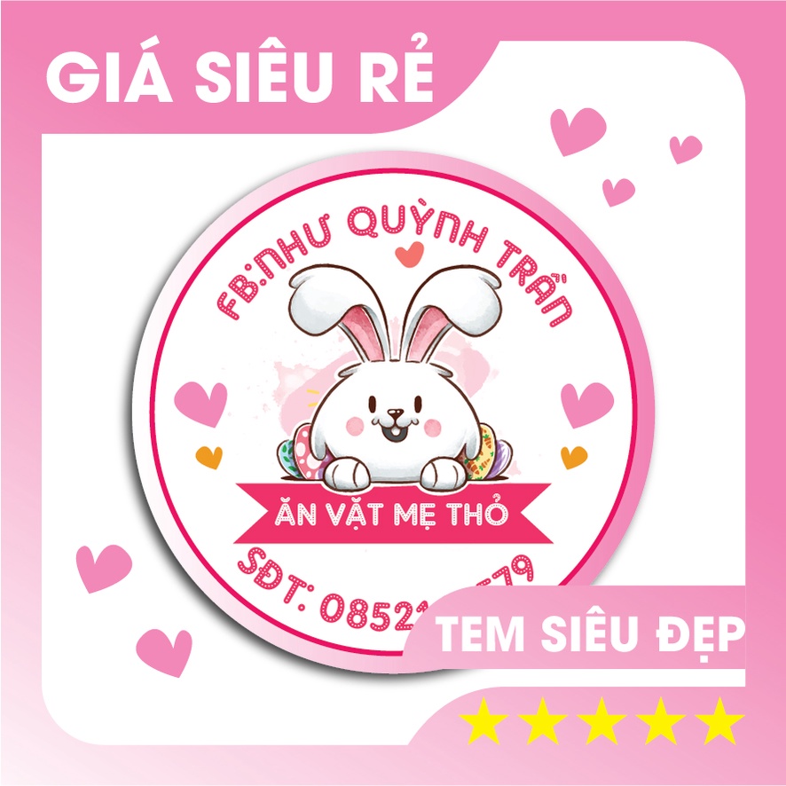 Combo 20 tờ tem giấy cán màng tự chọn, khổ a3 thiết kết theo yêu cầu của khách hàng