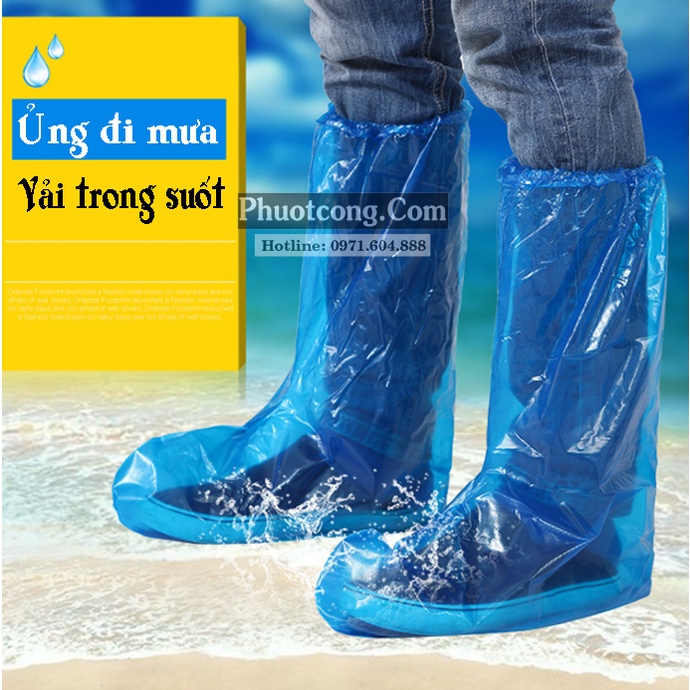 Ủng đi mưa nilon - bọc giày nilon tiện dụng chuyên dụng đi xe máy - đi phượt Bụi Store