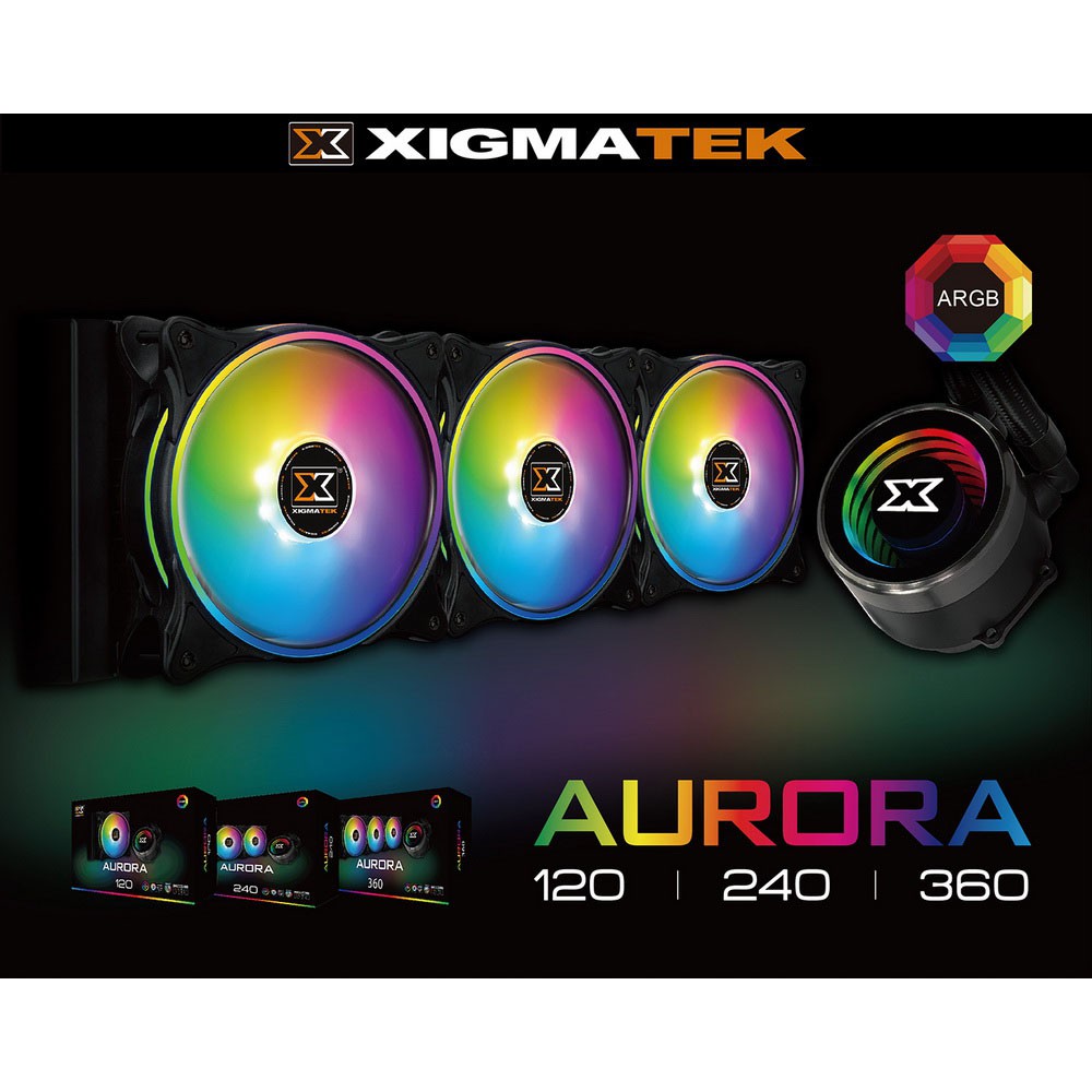 Tản nhiệt nước XIGMATEK AURORA 360 ARGB (EN42814) SUPPORT AMD TR4, AIO WATERCOOLING