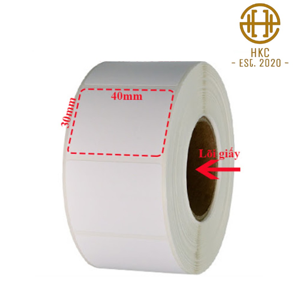Tem trà sữa , tem dán cốc trà sữa , in mã vạch khổ 40x30 mm