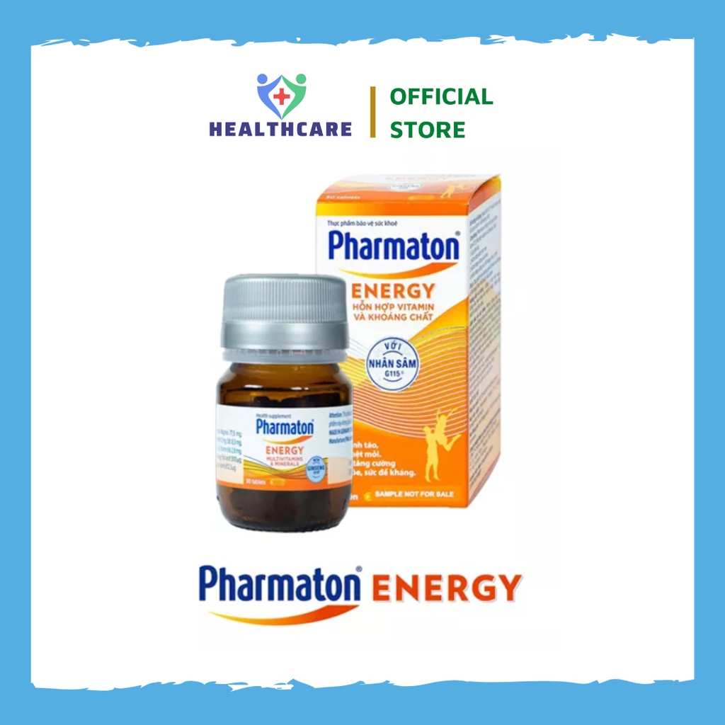 Viên uống Pharmaton Energy Multivitamins Minerals With Ginseng bổ cơ thể