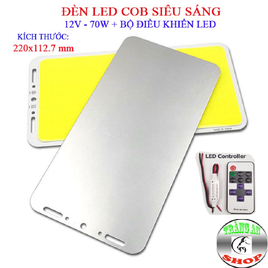 Bảng Đèn Led COB Công Suất 70W Đèn Siêu Sáng 12V - 14V Module Led Panel, Dùng Làm Đèn Pha, Đèn Cắm Trại, Đèn Pha Ô tô