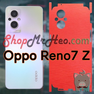 Dán Skin Màu Full Mặt Sau Lưng Và Viền Nhôm Xước Oppo Reno7 Z - Reno 7 Z - Reno 7Z
