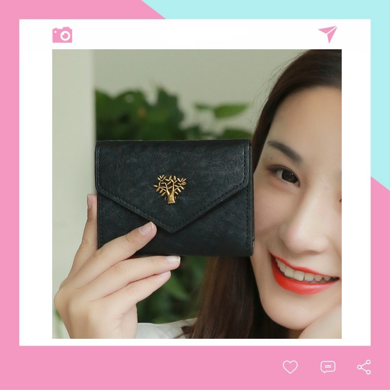 Ví nữ cầm tay mini da đẹp Deliva VN06 thời trang