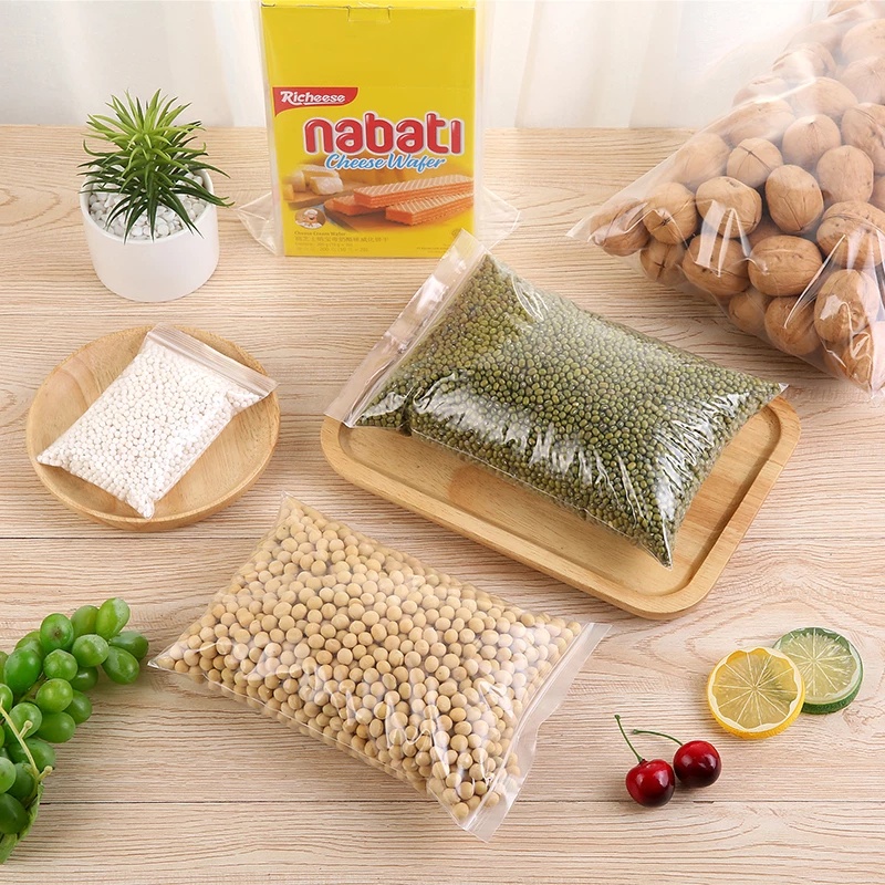 Set 100 Túi Zip Nhựa PE Dày Trong Suốt Đựng Thực Phẩm