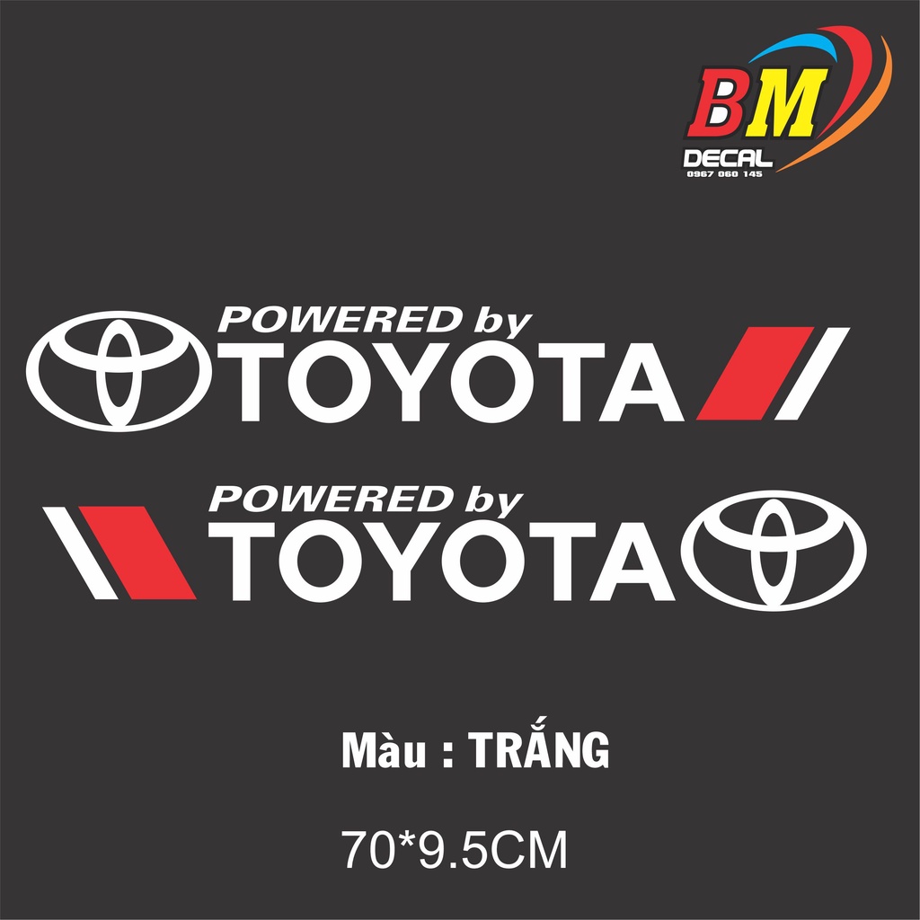 Decal dán trang trí xe hơi TOYOTA