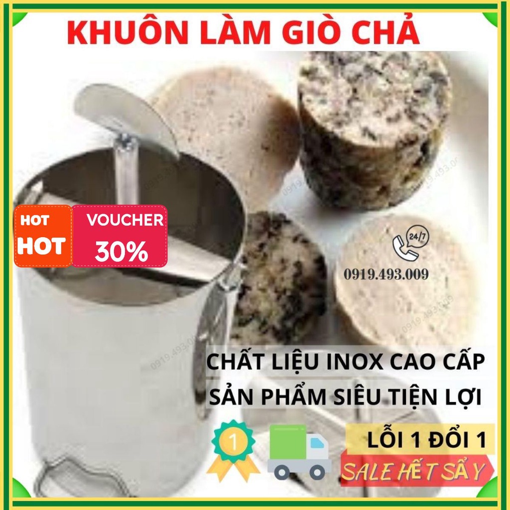 Khuôn làm giò chả inox cao cấp 0.5kg, 1kg, 2kg