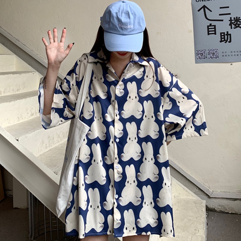 Áo Sơ Mi chiffon Tay Ngắn Dáng Rộng Có Size Lớn 100Kg Dành Cho Nữ