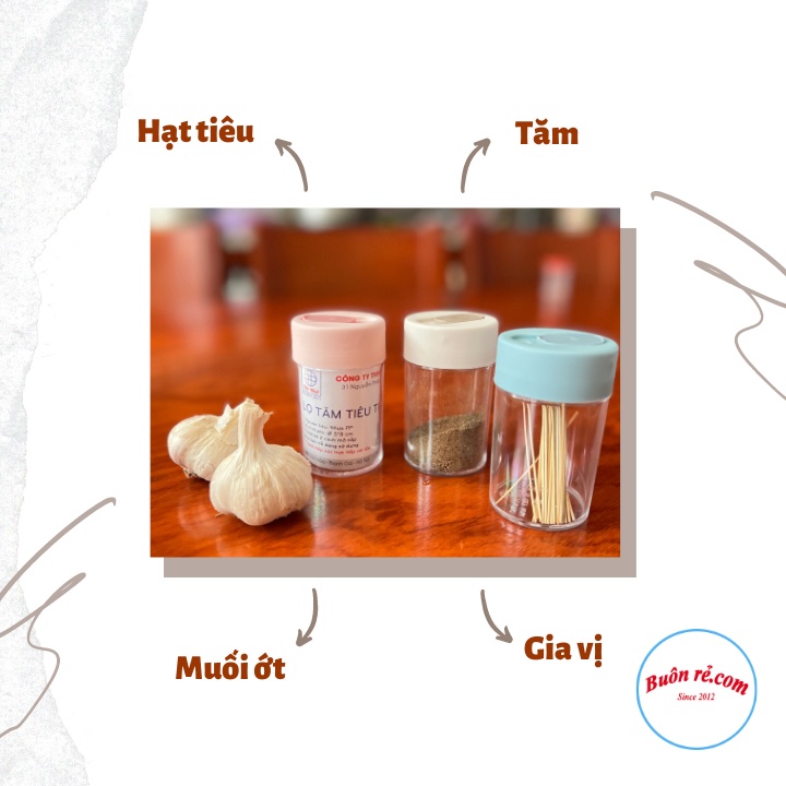 Lọ đựng tăm tiêu 2in1 Việt Nhật (2972), hũ đựng gia vị đa năng màu sắc xinh xắn -Buôn rẻ 01637
