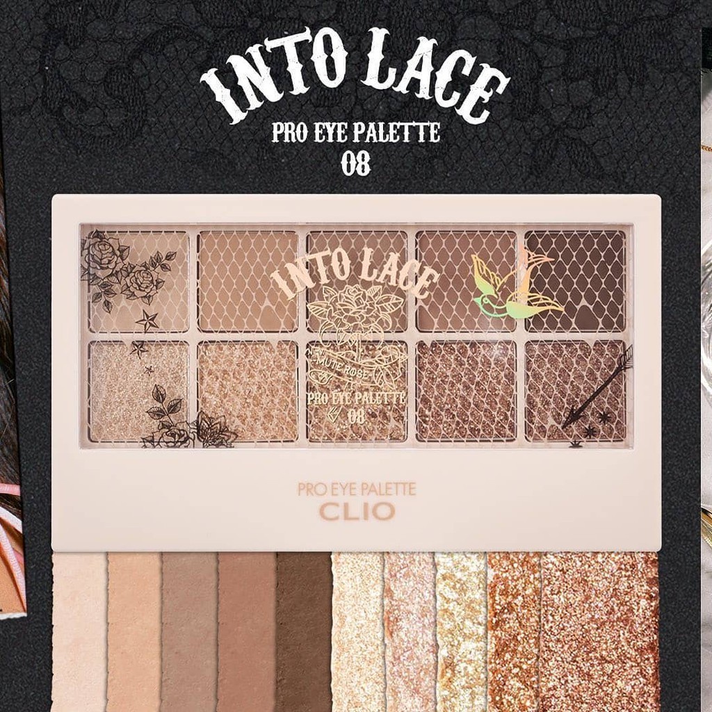 [ĐỦ BILL | Clio ] Bảng mắt 10 ô Pro Eye Palette màu 08 Into the Lace và 09 Botanic Mauve | BigBuy360 - bigbuy360.vn