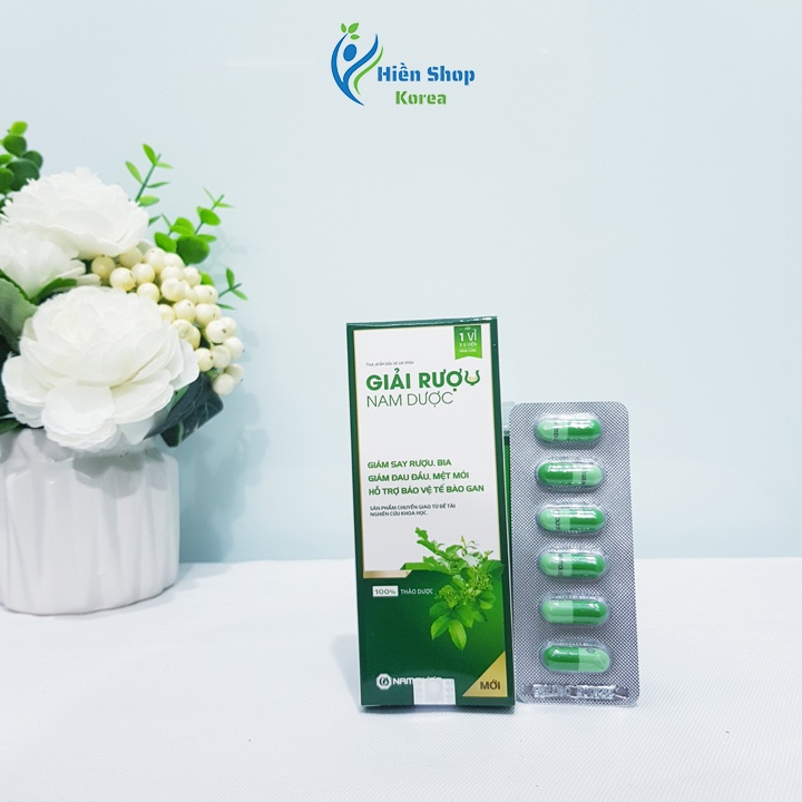 Viên giải rượu nam dược 5 hộp x 6 viên giảm say rượu, và triệu chứng khó chịu tăng cường bảo vệ chức năng gan