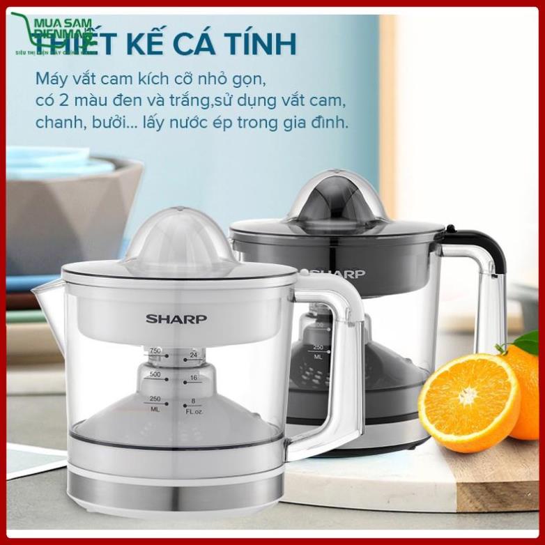 Máy Vắt Cam Sharp EJ-J415 | Máy ép cam EJ-J256-WH màu trắng 2023 Hàng Chính Hãng Bảo Hành 12 Tháng