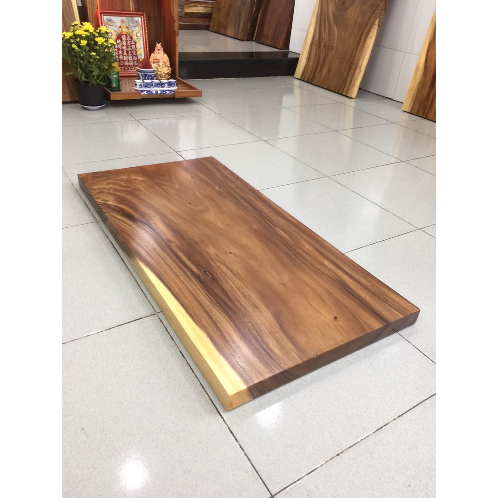 Mặt bàn sofa gỗ me tây nguyên tấm dài 1.07m rộng 50cm