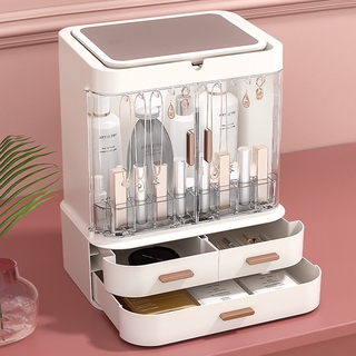 Hộp Đựng Mỹ Phẩm Trong Suốt Có Ngăn Kéo Và Đèn LED