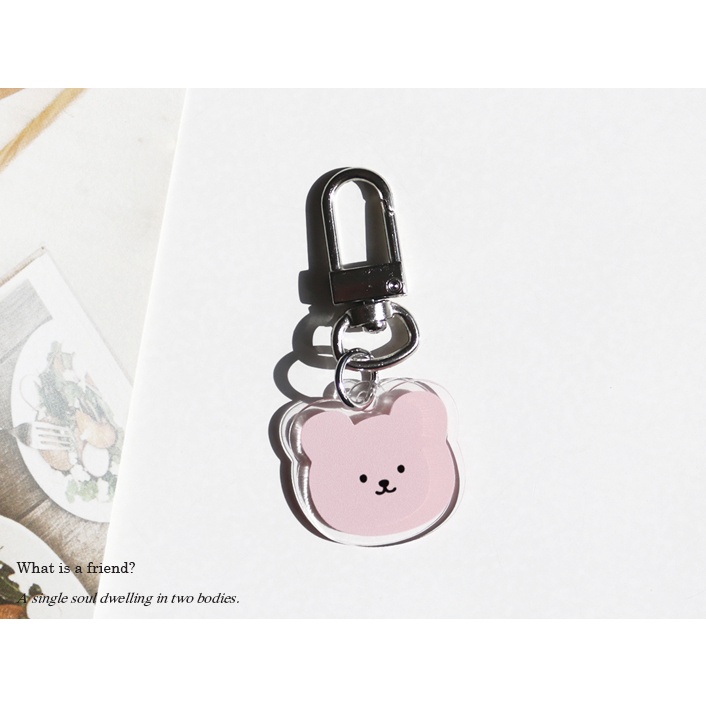 Korea Phone Case MoMoCase Compatible for Airpods Keyring cute bear Compatible for Airpods