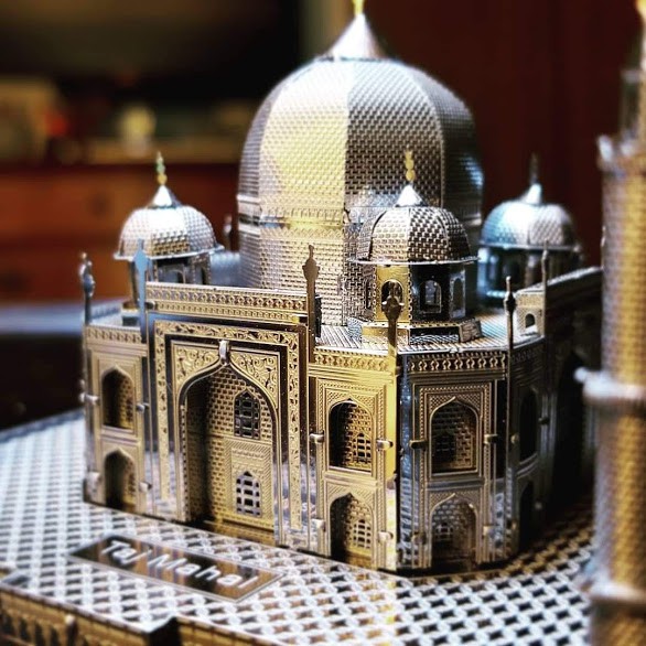 Mô hình 3D kim loại lắp ráp Đền Taj Mahal Ấn Độ [ Chưa lắp ] Biểu tượng tình yêu vĩnh hằng