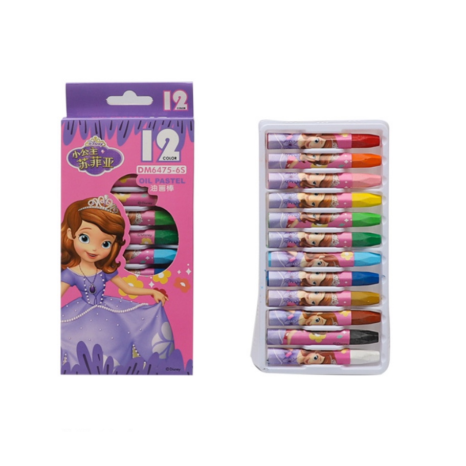 Bộ 12 bút sáp màu cho bé, hộp màu cho bé tô vẽ