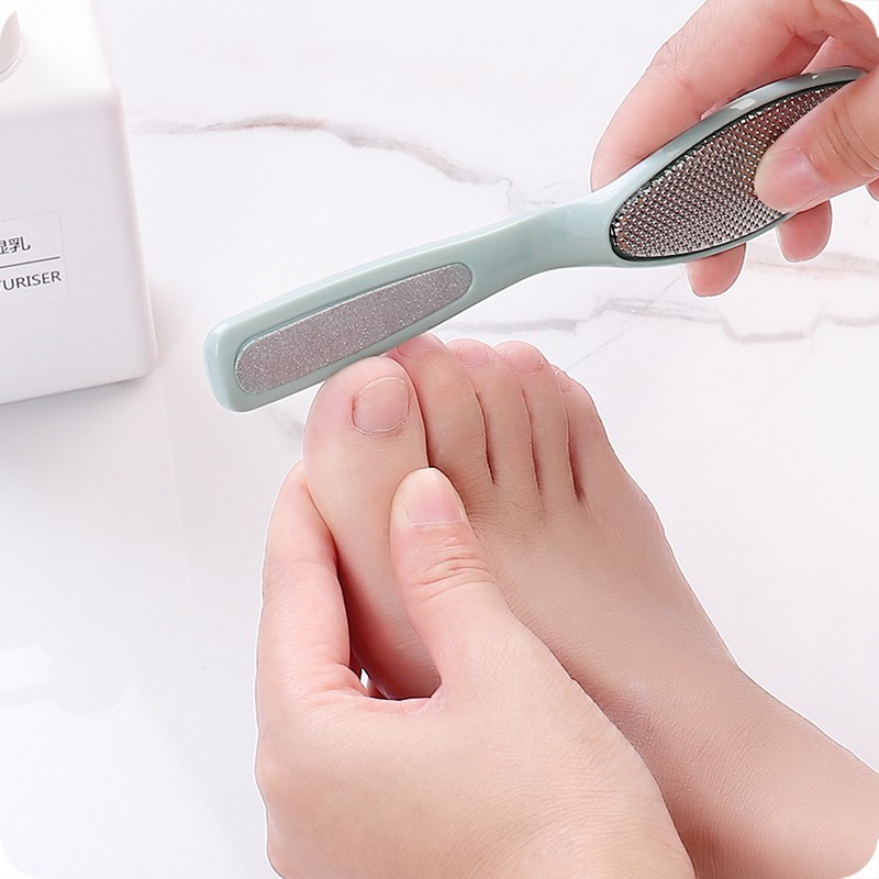 Dụng cụ chà gót chân hai đầu bằng thép không gỉ màu sắc ngẫu nhiên chất lượng cao