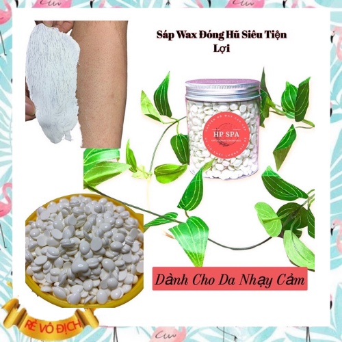 Sáp wax lông Hard Wax Beans Nhập Khẩu Dạng Hũ Siêu Thơm ,Siêu Bám Lông