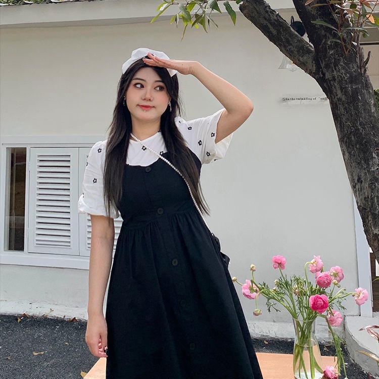 Đầm Yếm Lưng Cao Thời Trang Xuân Hè Plus Size