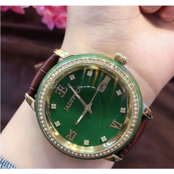 Đồng Hồ Đôi Nam Nữ Mặt Ngọc Bích Nhập Khẩu Chính Hãng Nhật Bản - Đồng hồi đôi cao cấp, sang trọng