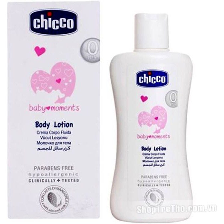 Sữa Dưỡng Thể Chiết Xuất Hạnh Nhân Chicco 200ml Cho Bé