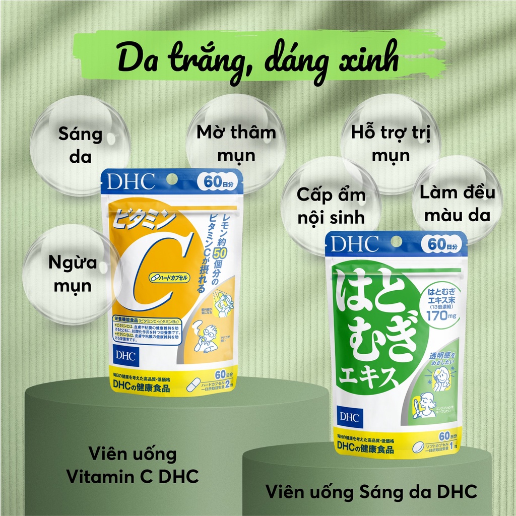 Viên uống Trắng da DHC Nhật Bản Adlay Extract
