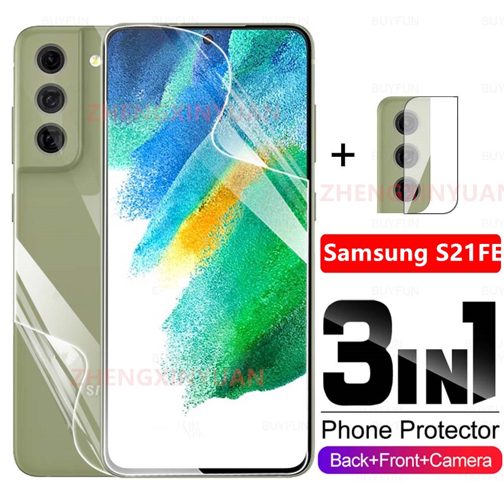 Phim Hydrogel 3 Trong 1 Bảo Vệ Ống Kính Máy Ảnh Cho Samsung Galaxy S21 FE 5G Samsung S21FE