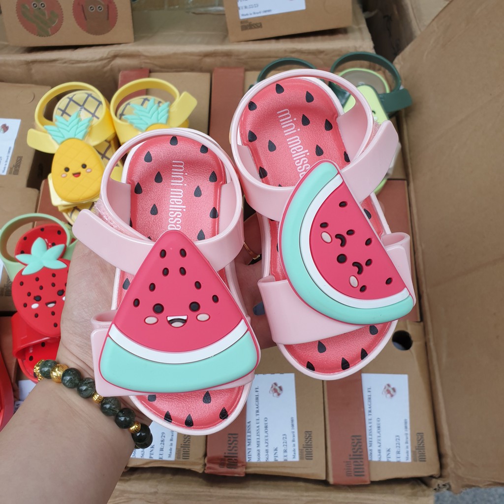 Sandal hoa quả Mini Melissa mềm, êm chuẩn loại 1 fullbox