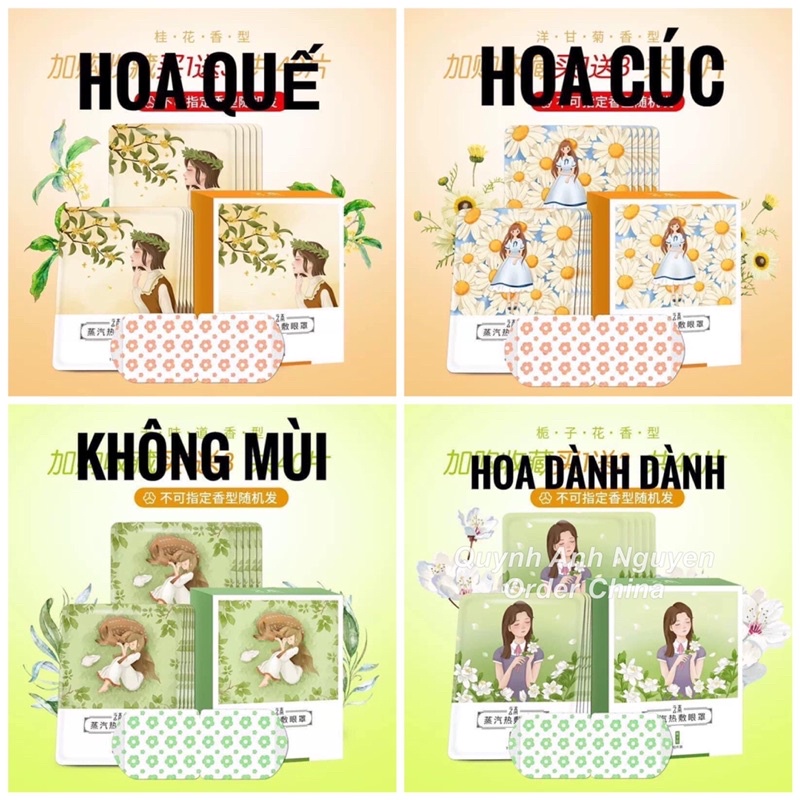 Mặt nạ mắt nóng YUNBEN chính hãng giúp thư giãn và giảm quầng thâm mắt các hương