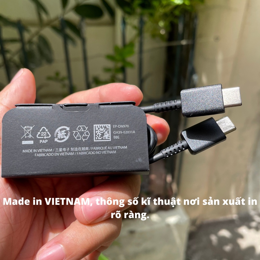 Bộ sạc nhanh Samsung 25W chính hãng Note 10 Note 20 A71, A70, A80, A90, S20, S20+, S20, S21 S22 Ultra - 3astore