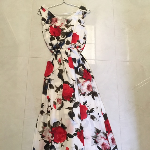 Đầm maxi hoa voan
