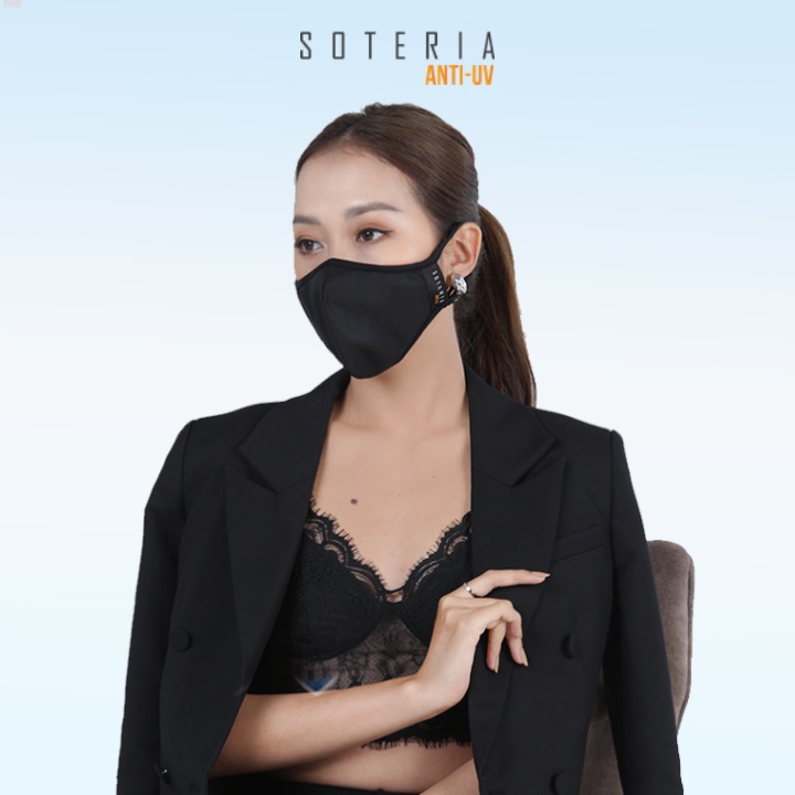 BST Khẩu trang chống nắng Anti UV Soteria đạt chuẩn UPF 50+, chống khuẩn chống bụi siêu mịn 0.1 micro - Size S,M,L