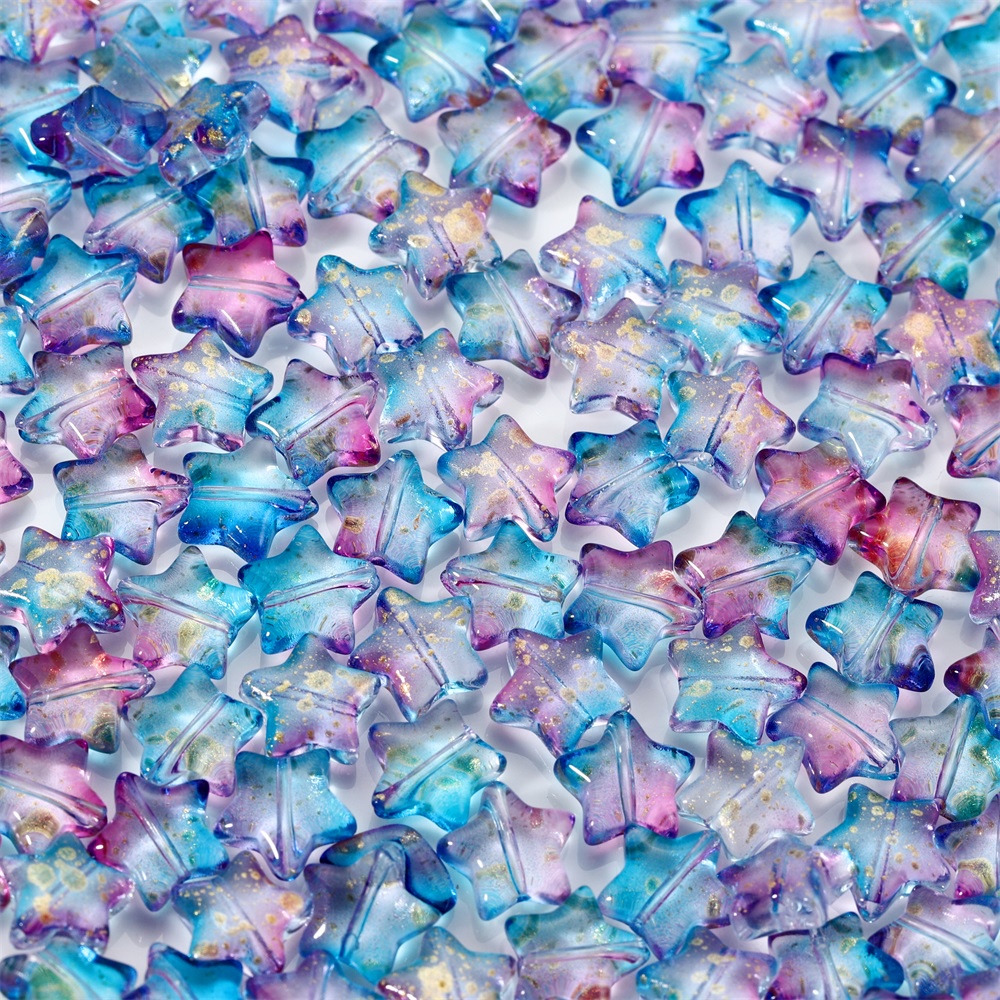 St.kunkka 20-50 cái / túi acrylic hạt ngôi sao năm cánh hạt đầy màu sắc để làm đồ trang sức DIY