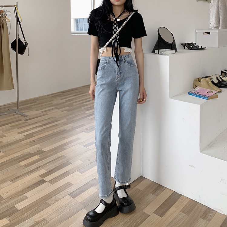 [SẴN ĐEN L]- Quần Jean ống nhỏ (Q163)