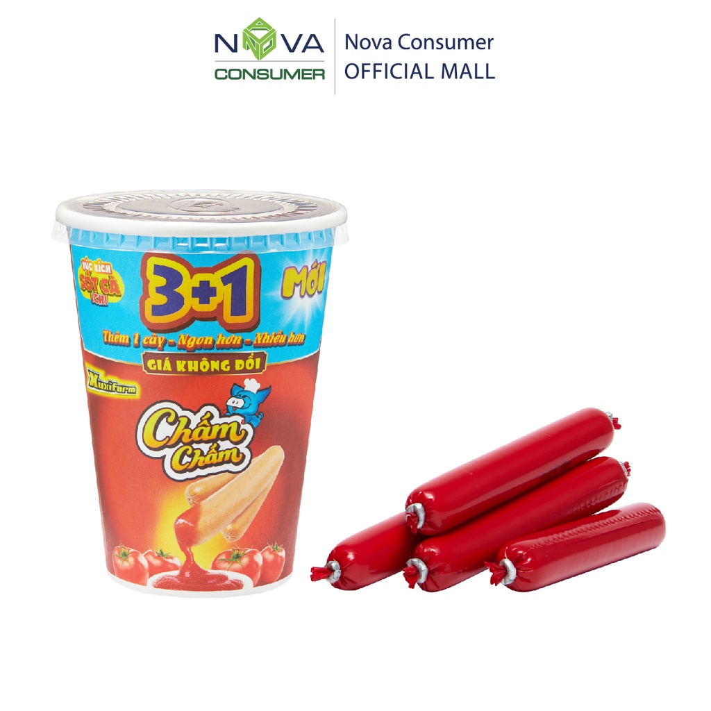 Xúc Xích Xuxifarm Chấm Chấm Sốt Cà Ichi (15g x 4 cây) - origional 3 cây | BigBuy360 - bigbuy360.vn