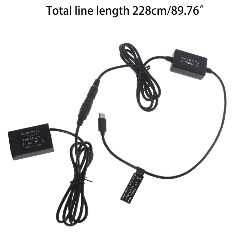 Bộ Sạc Pin LP-E17 Chuyển Đổi AC ACK-E18 USB-C DR-E18 Cho DC