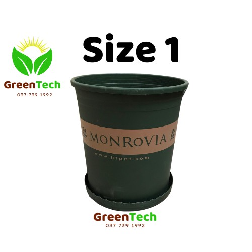 [ Giá Sỉ ] Chậu Nhựa Kèm Đĩa Lót  MONROVIA 1GL (Hàng Đẹp) - Chậu Trồng Cây Cảnh, Hoa