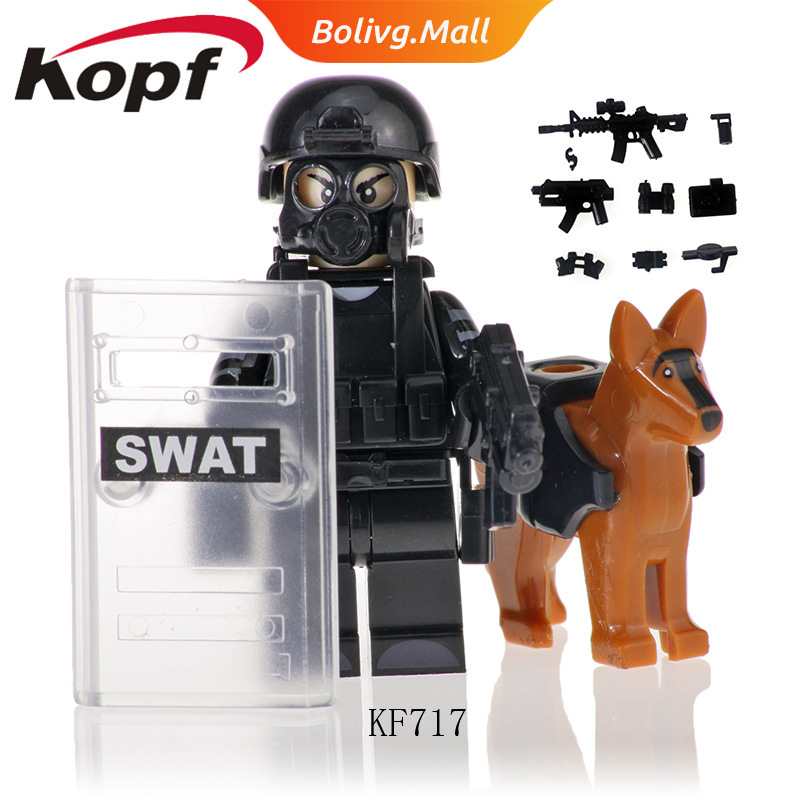 Bộ Đồ Chơi Lego Xếp Hình Cảnh Sát Kf6067 Swat Thú Vị Cho Bé