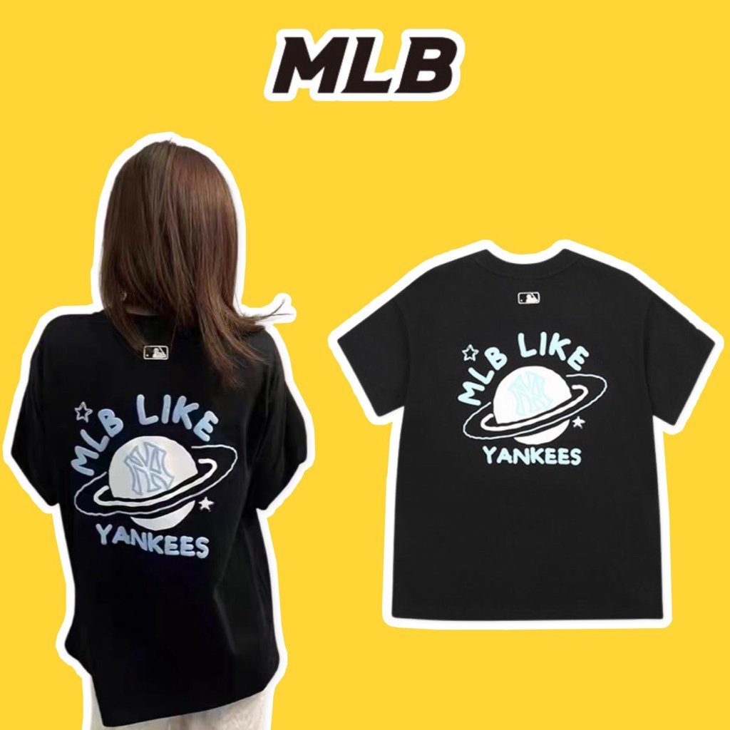 Áo thun NY ⛔ MLB Like ⛔ unisex nam nữ in hình Logo In nổi cá tính