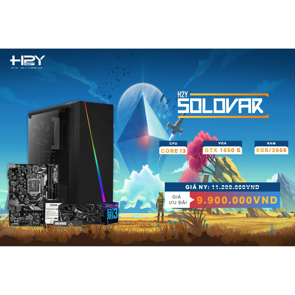 Máy tính gaming H2Y SOLOVAR | WebRaoVat - webraovat.net.vn