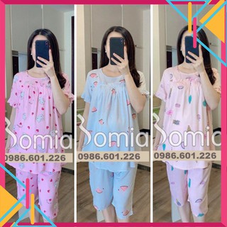 Bộ LANH LỤA LỬNG Bầu Sau Sinh Mặc Hè Cho Con Ti, THoáng Mát, Nhiều Hoa Văn Đáng Yêu (size đại)