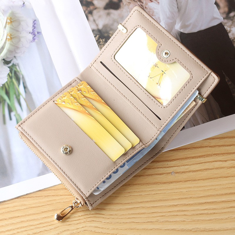 Ví nữ cầm tay mini ngắn nhiều ngăn nhỏ gọn bỏ túi cute dễ thương LUKAMO VD413 | BigBuy360 - bigbuy360.vn