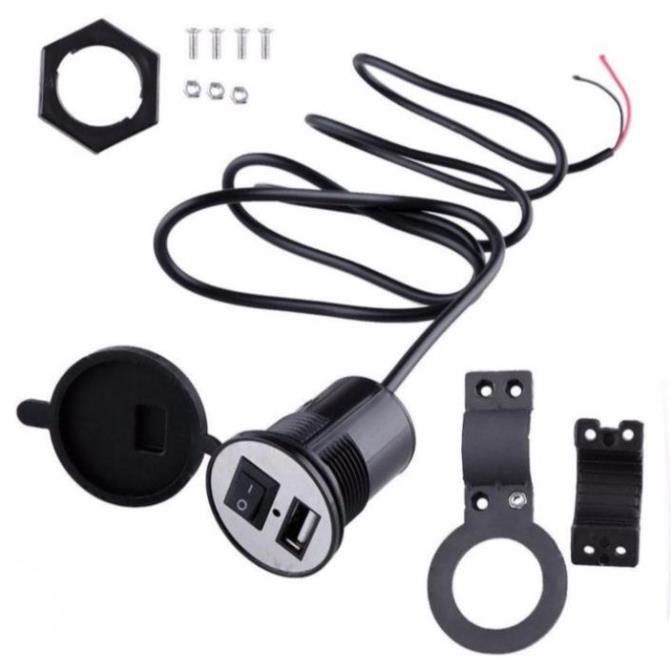 Sạc điện thoại gắn trên xe máy YF-121 12v - 2.1A