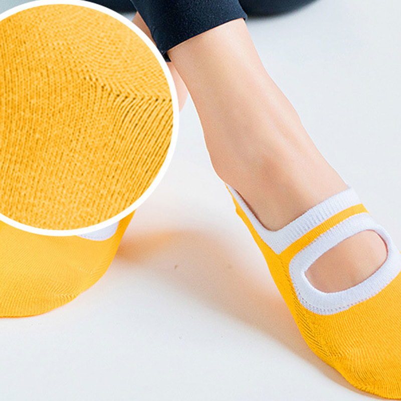 Vớ cotton chống trượt thoáng khí thời trang tùy chọn màu sắc dùng tập yoga/ múa ba lê/ thể thao
