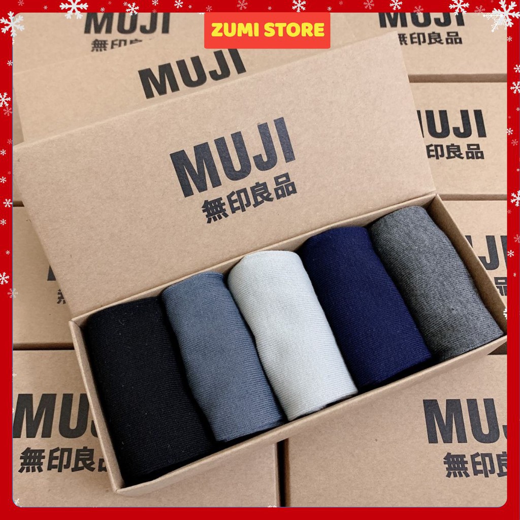 Tất nam, tất cổ ngắn MUJI ngăn ngừa hôi chân màu cơ bản