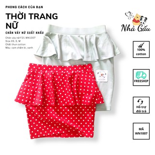 THANH LÝ Chân váy chấm bi cam WN1007